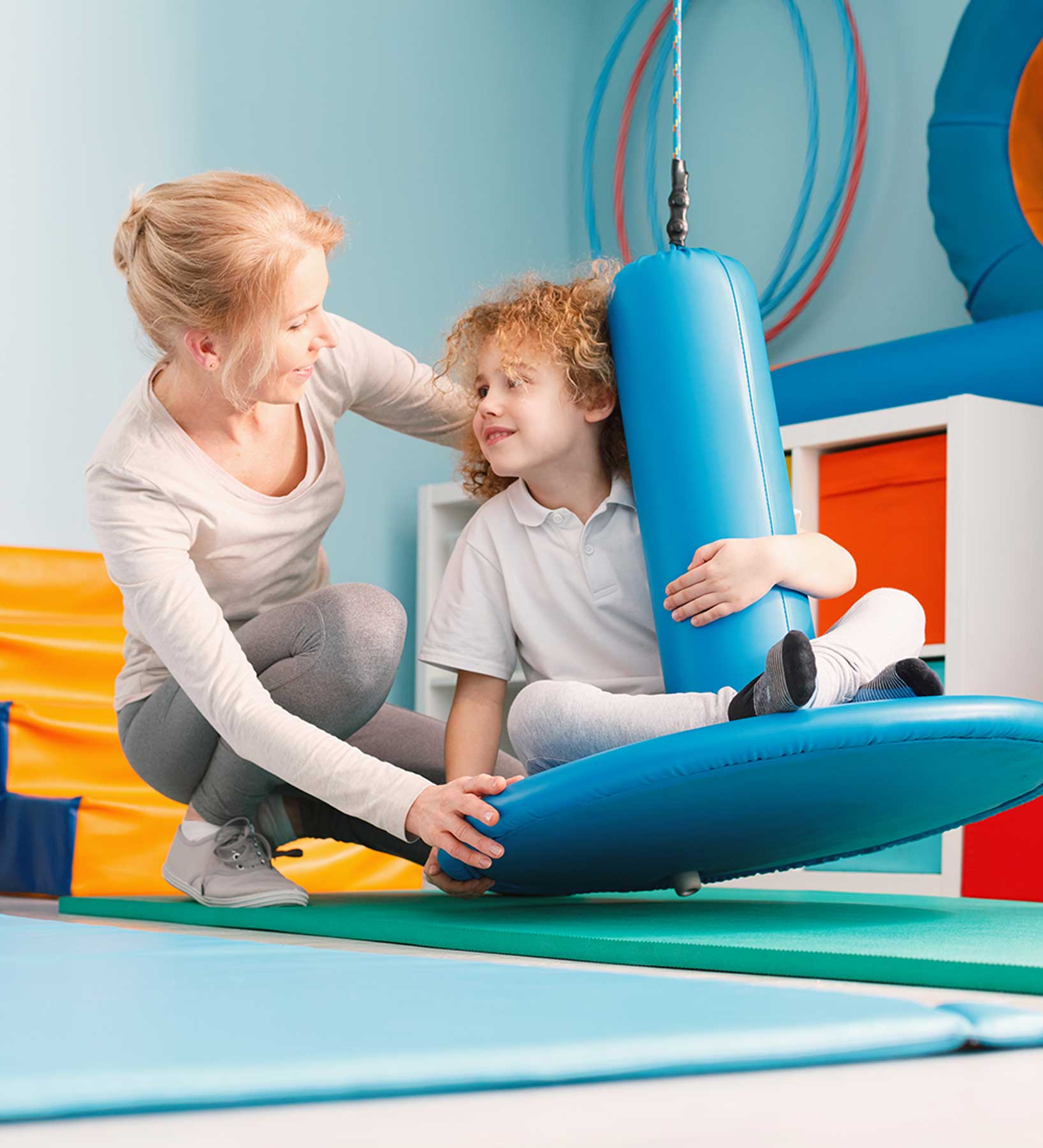 Child during sensory integration therapy at BridgesCare Dubai